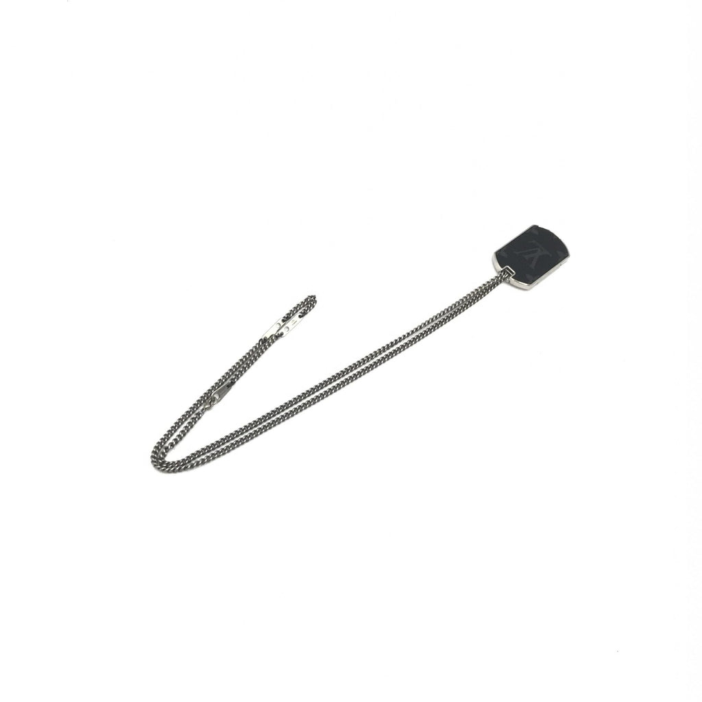 Louis Vuitton Leather Monogram Eclipse Pendant Necklace