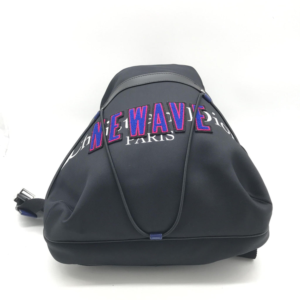 Newave Drawstring Nylon Backpack In Black