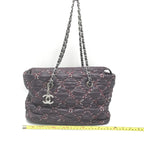 Paris-Byzance Chain Shoulder Bag Purple Nylon