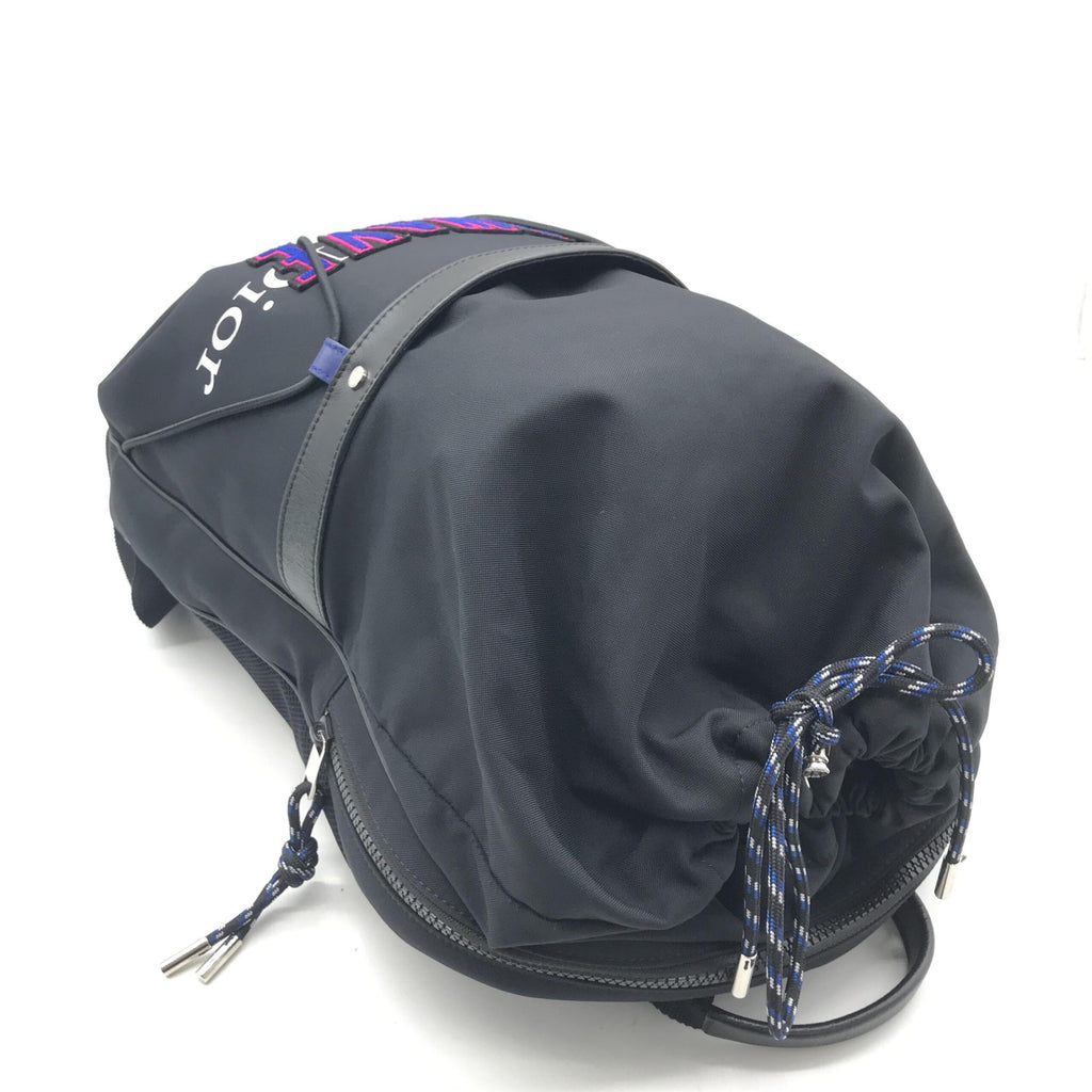 Newave Drawstring Nylon Backpack In Black