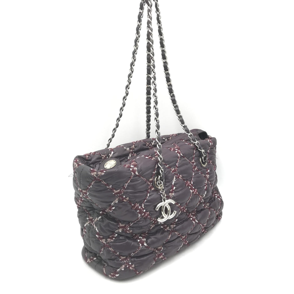 Paris-Byzance Chain Shoulder Bag Purple Nylon