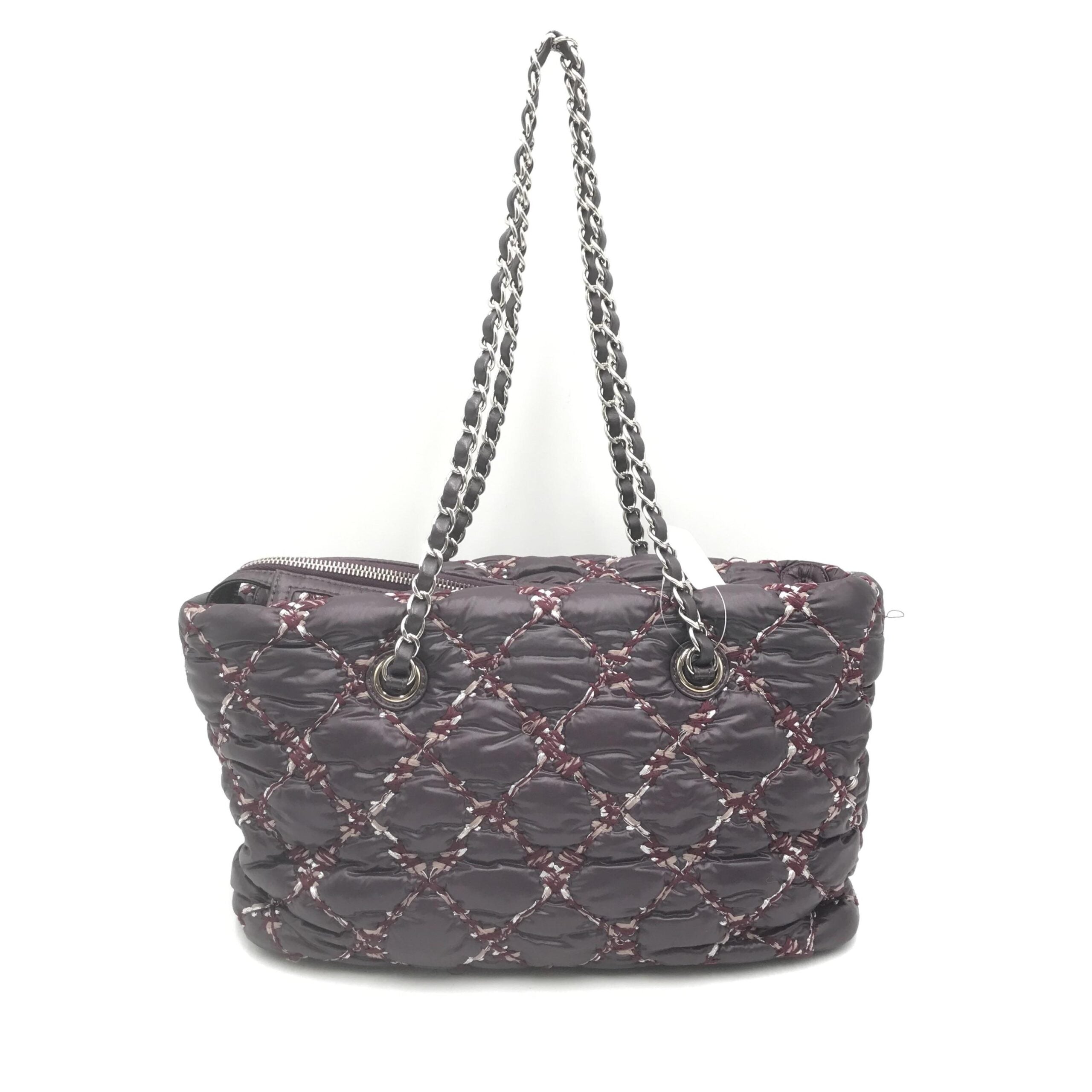 Paris-Byzance Chain Shoulder Bag Purple Nylon