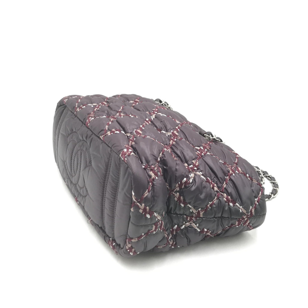 Paris-Byzance Chain Shoulder Bag Purple Nylon