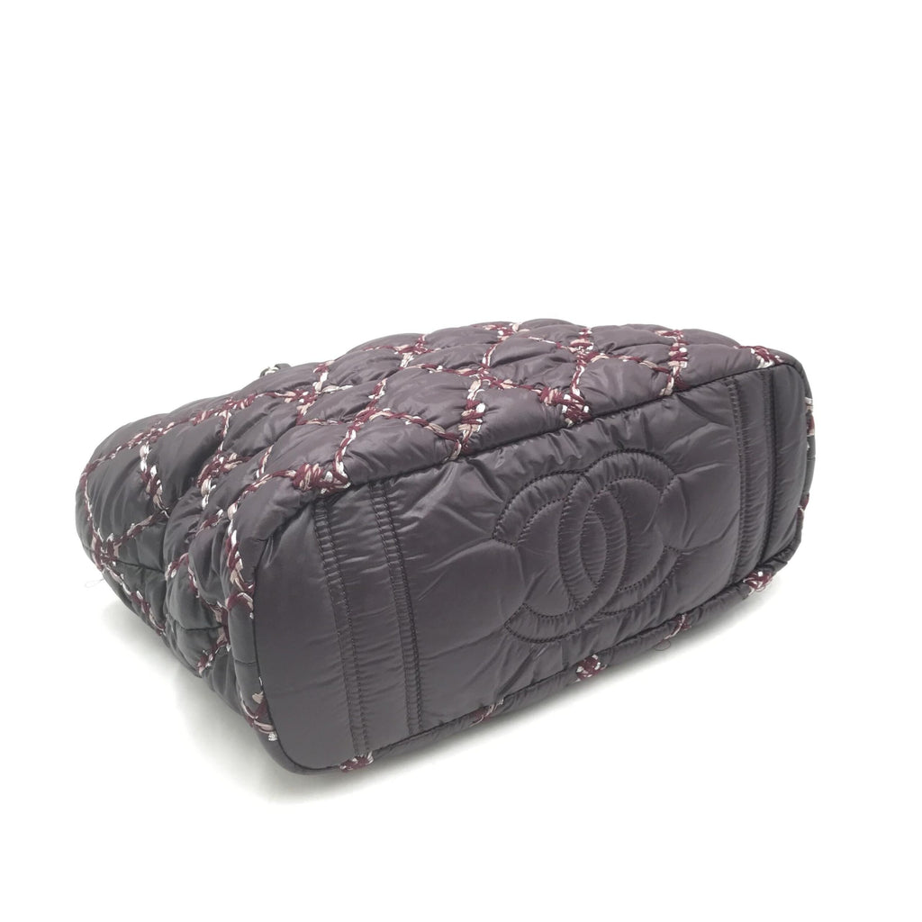 Paris-Byzance Chain Shoulder Bag Purple Nylon