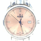 Pink Champagne Dial Quartz Watch, Stainless Steel