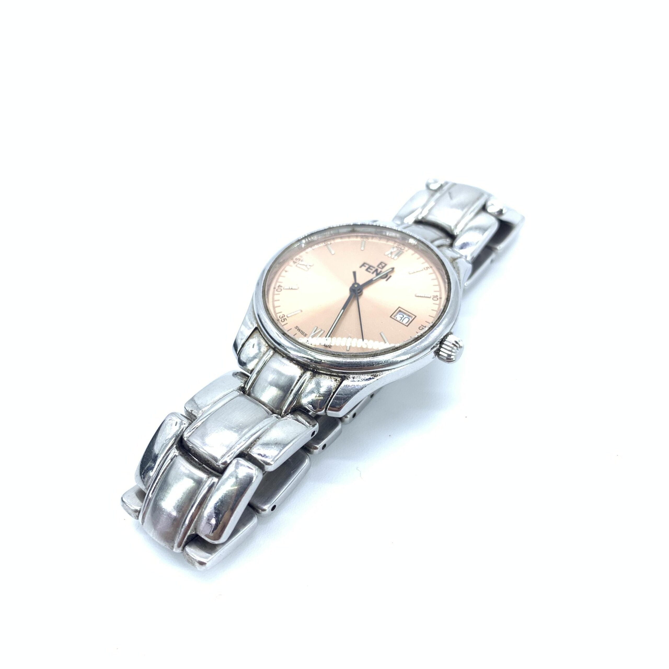 Pink Champagne Dial Quartz Watch, Stainless Steel