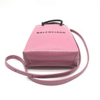 Pink Glitter Shopping Phone Holder Bag