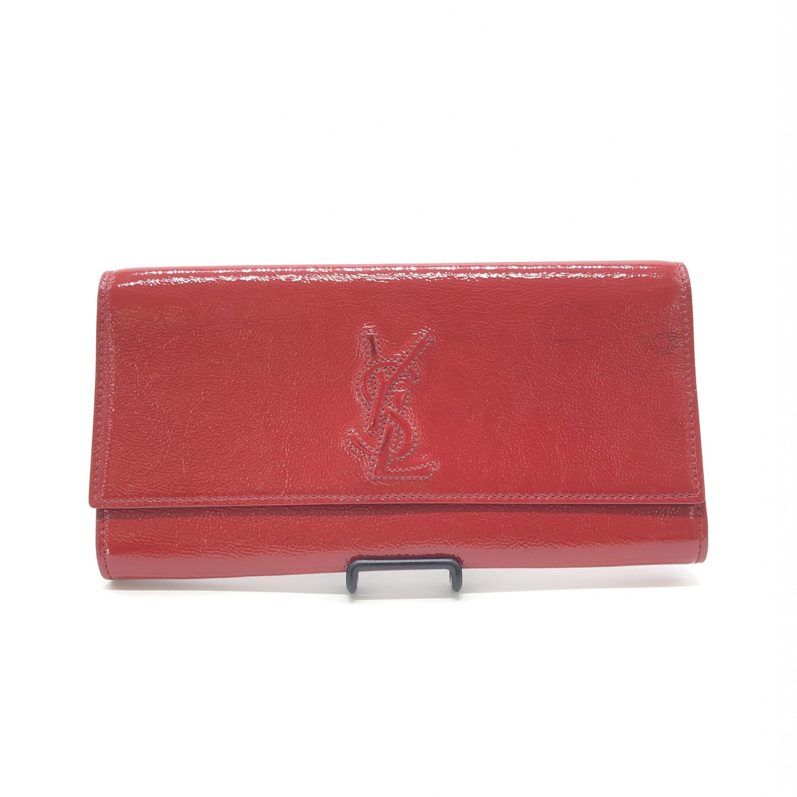 Red Patent Leather Clutch Bag