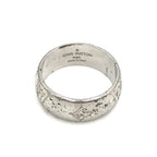 Silver-Tone Monogram Band Ring