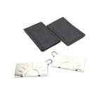 Silver Tone Half Sun Pendant Set