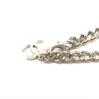 Silver Tone Curb Chain Link Necklace