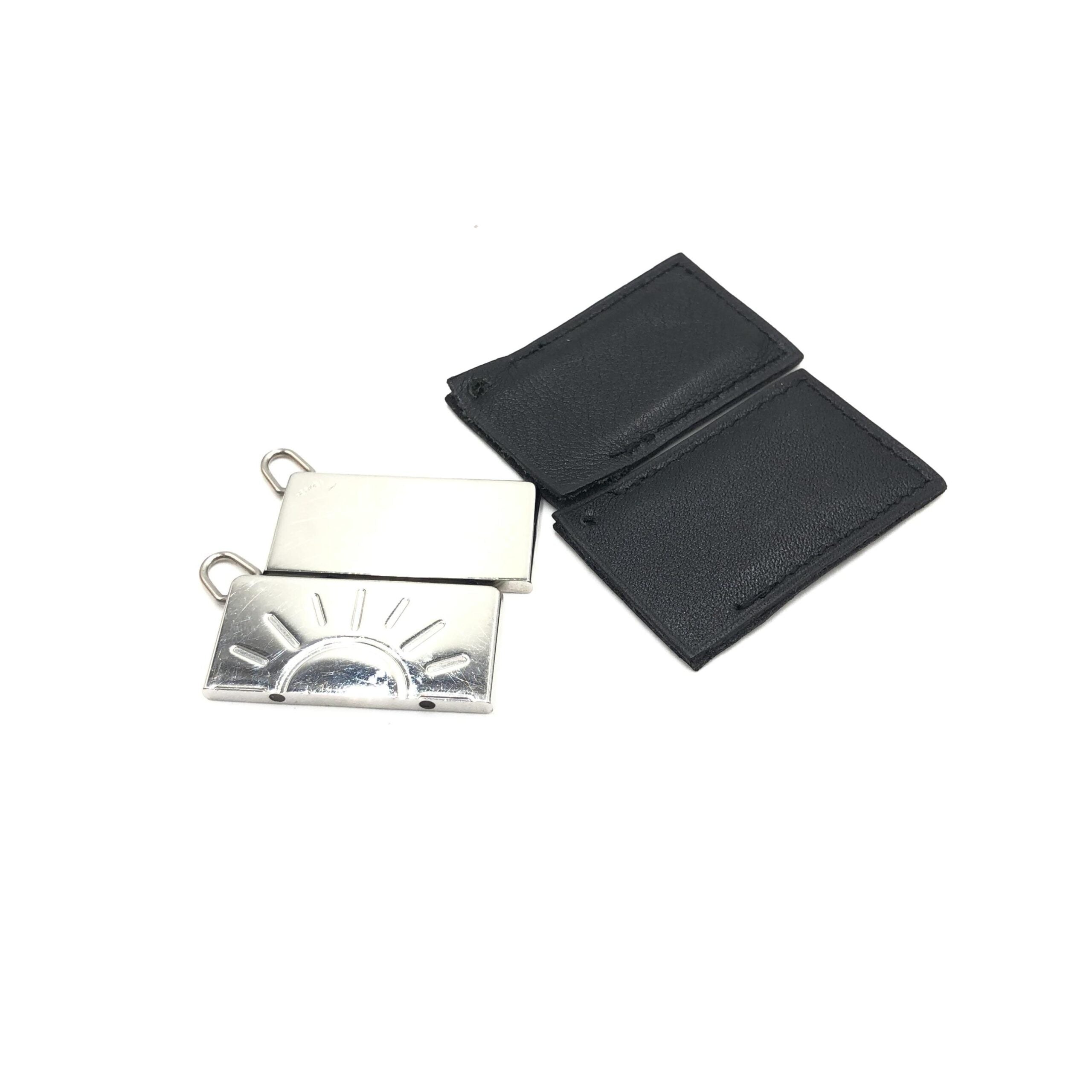 Silver Tone Half Sun Pendant Set