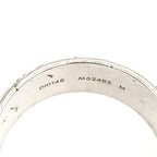 Silver-Tone Monogram Band Ring