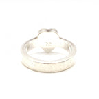 Sterling Silver Heart Trademark Ring, US Size 5.5