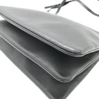Trio Black Leather Shoulder Bag
