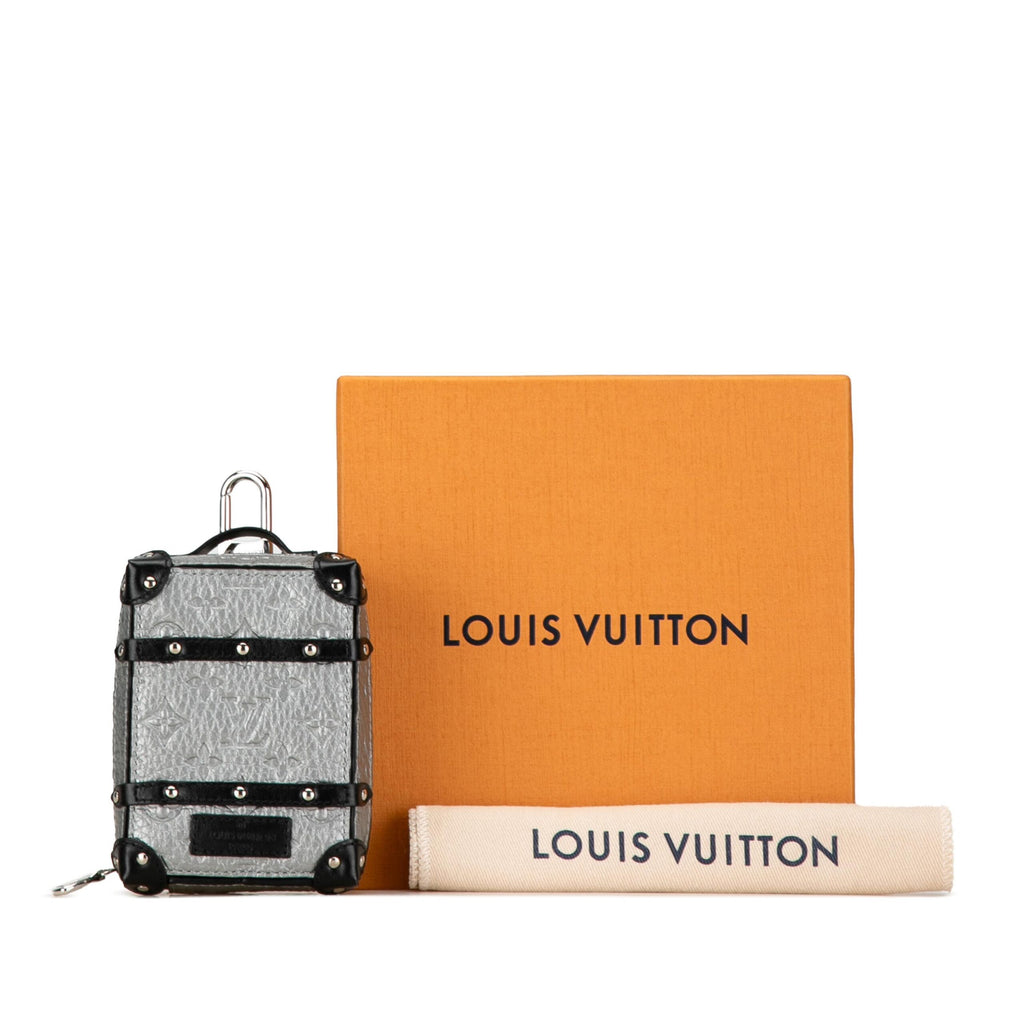 Trunk Motif Key Charm Leather With Box