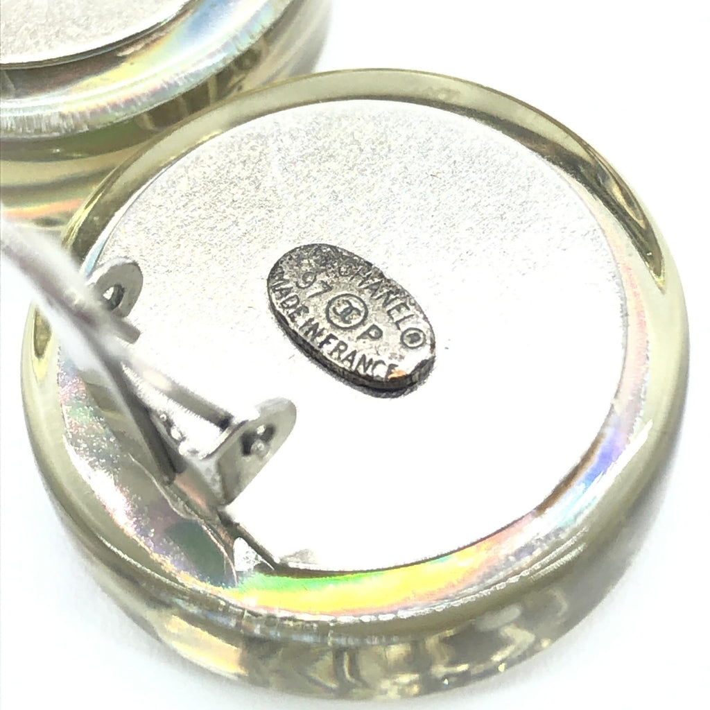 Vintage Holographic Logo Clip-On Earrings