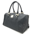MCM Black Visetos Monogram Boston Bag