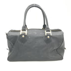 MCM Black Visetos Monogram Boston Bag