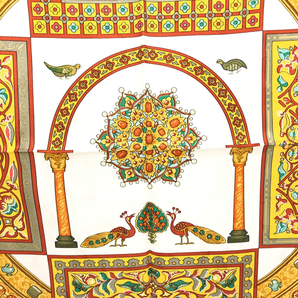 HERMÈS Carre 45 100% Silk Scarf "CIELS BYZANTINS"
