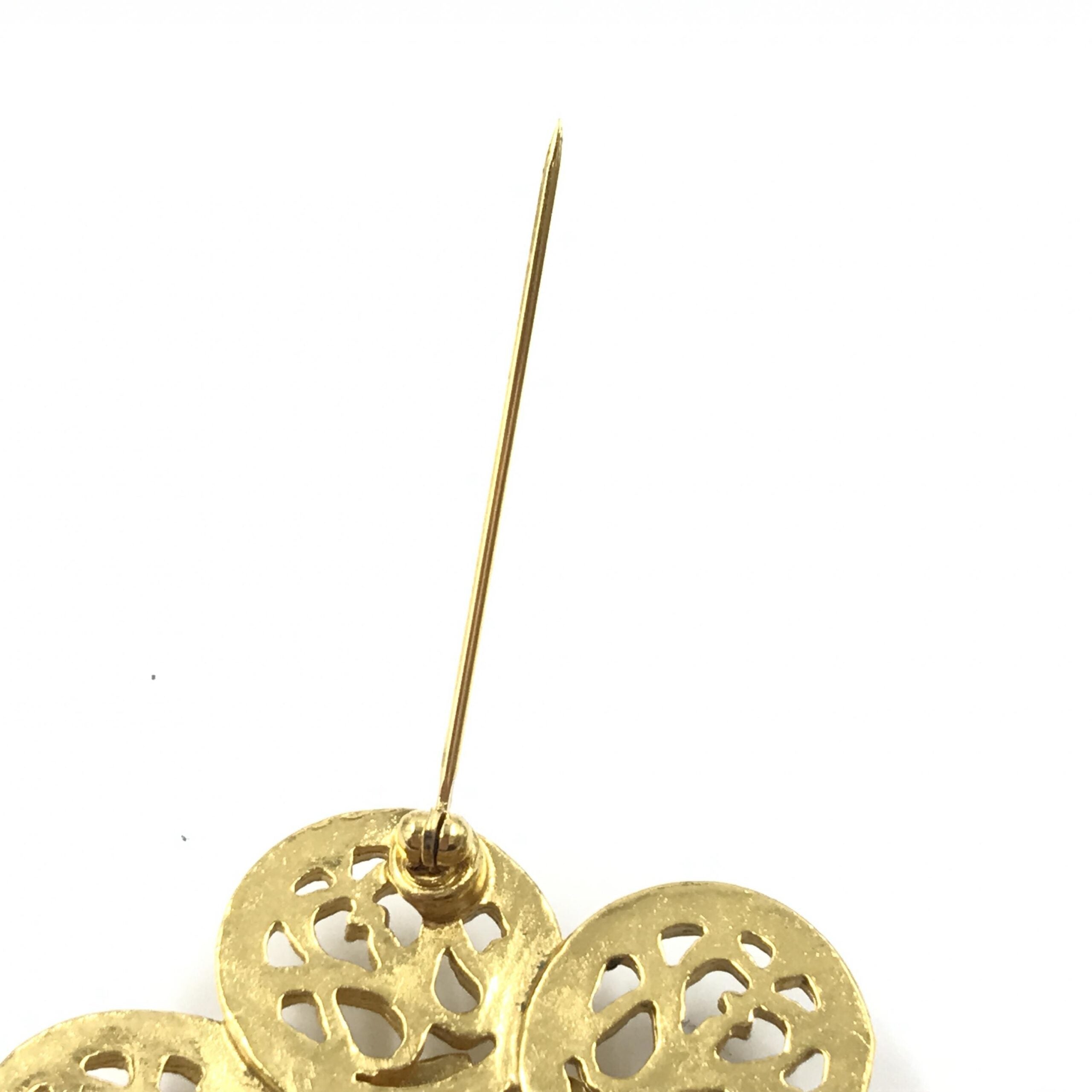 Chanel Costume Jewlery Vintage Brooch Coco Medallian