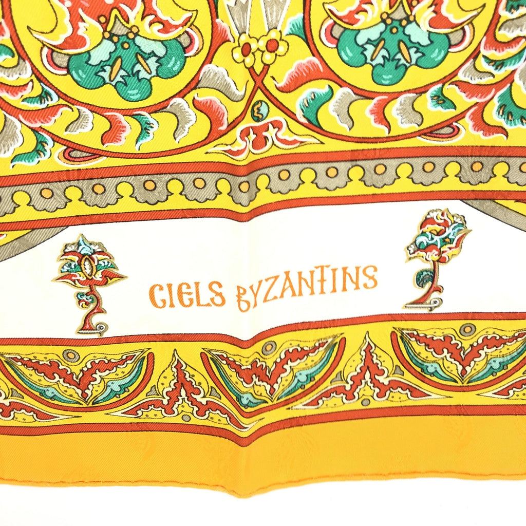 HERMÈS Carre 45 100% Silk Scarf "CIELS BYZANTINS"