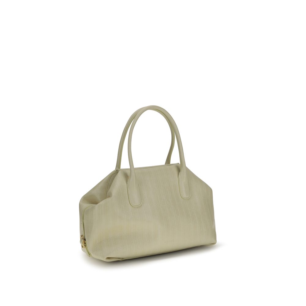 Beige Polyethylene Shoulder Bag