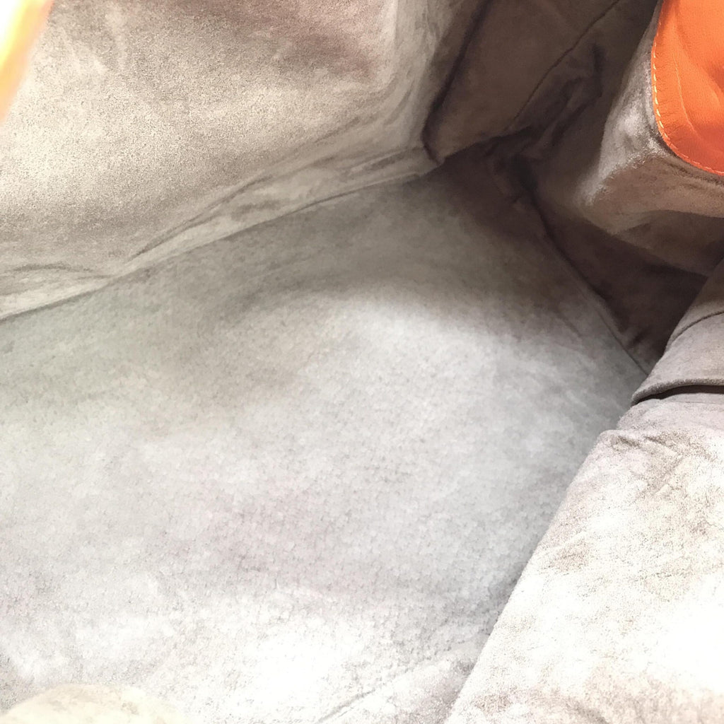 Intrecciato Leather Hobo Bag In Orange