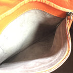 Intrecciato Leather Hobo Bag In Orange