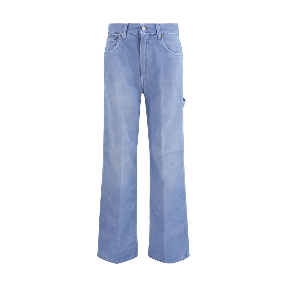 Blue Cotton Relaxed Fit Jeans