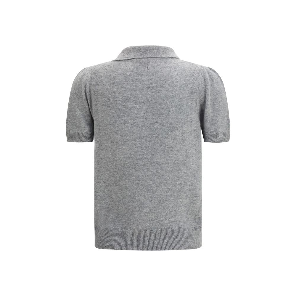 Gray Cashmere Shortsleeve Shirt