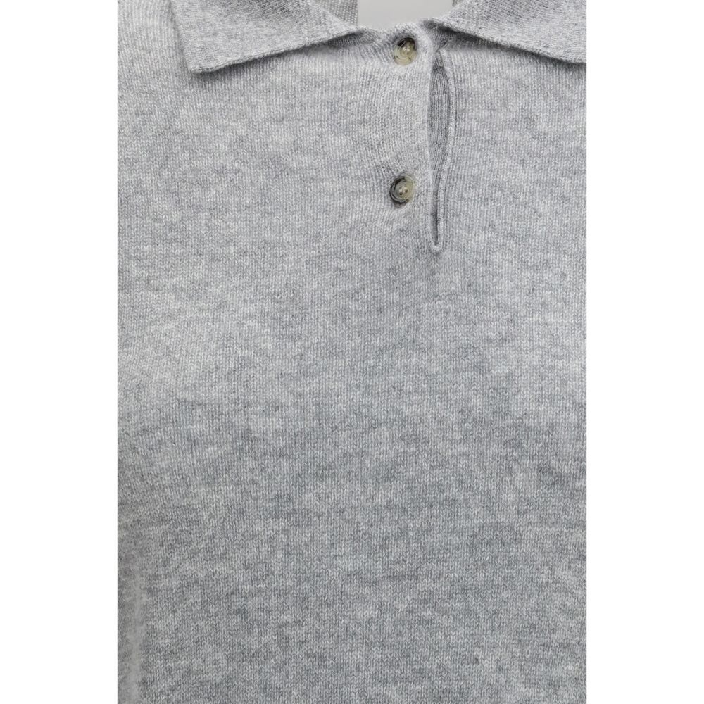 Gray Cashmere Shortsleeve Shirt