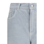 Blue Cotton Bermuda Shorts