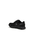 Black Polyurethane Athletic Sneakers