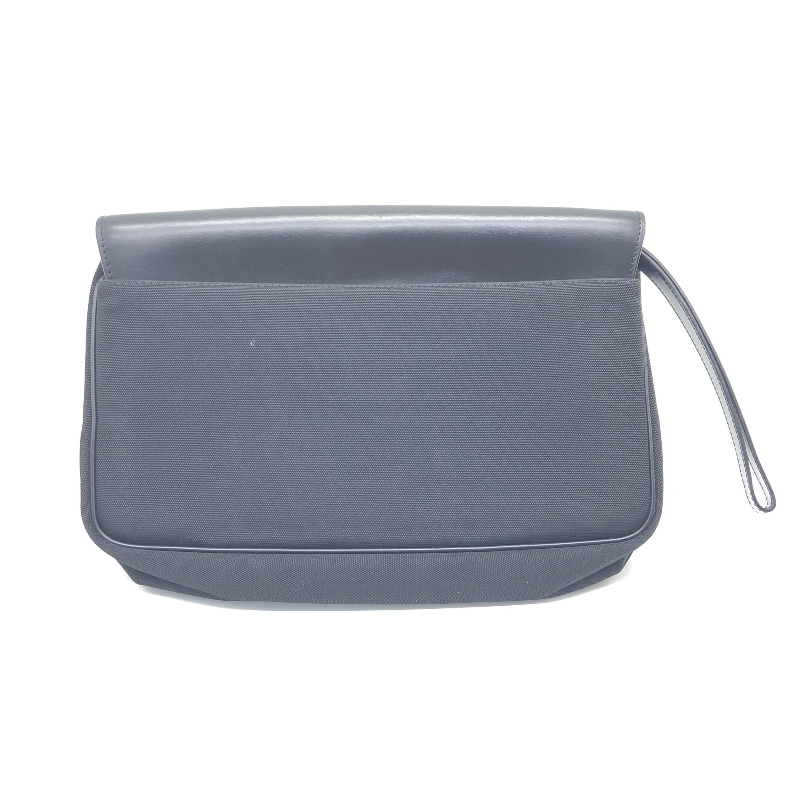 Black Leather Clutch Bag