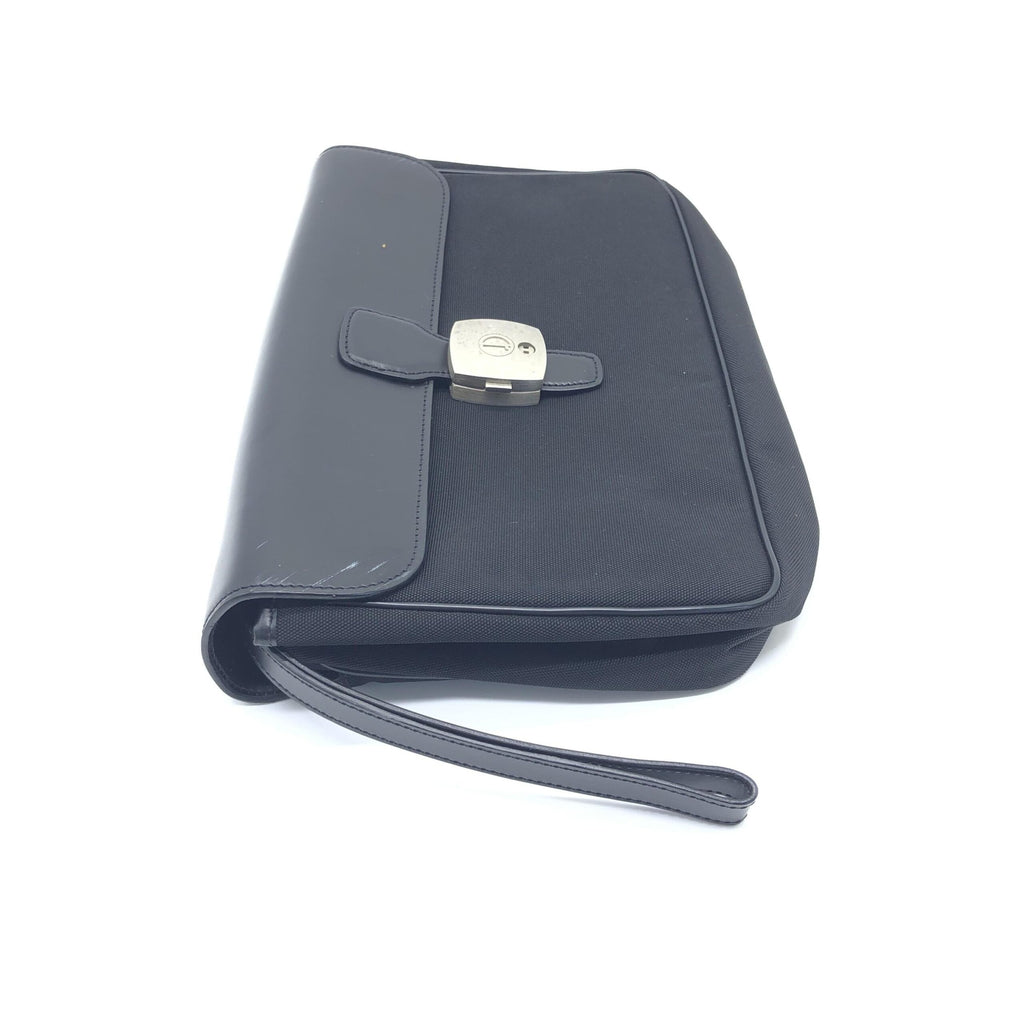 Black Leather Clutch Bag