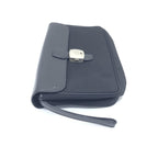 Black Leather Clutch Bag