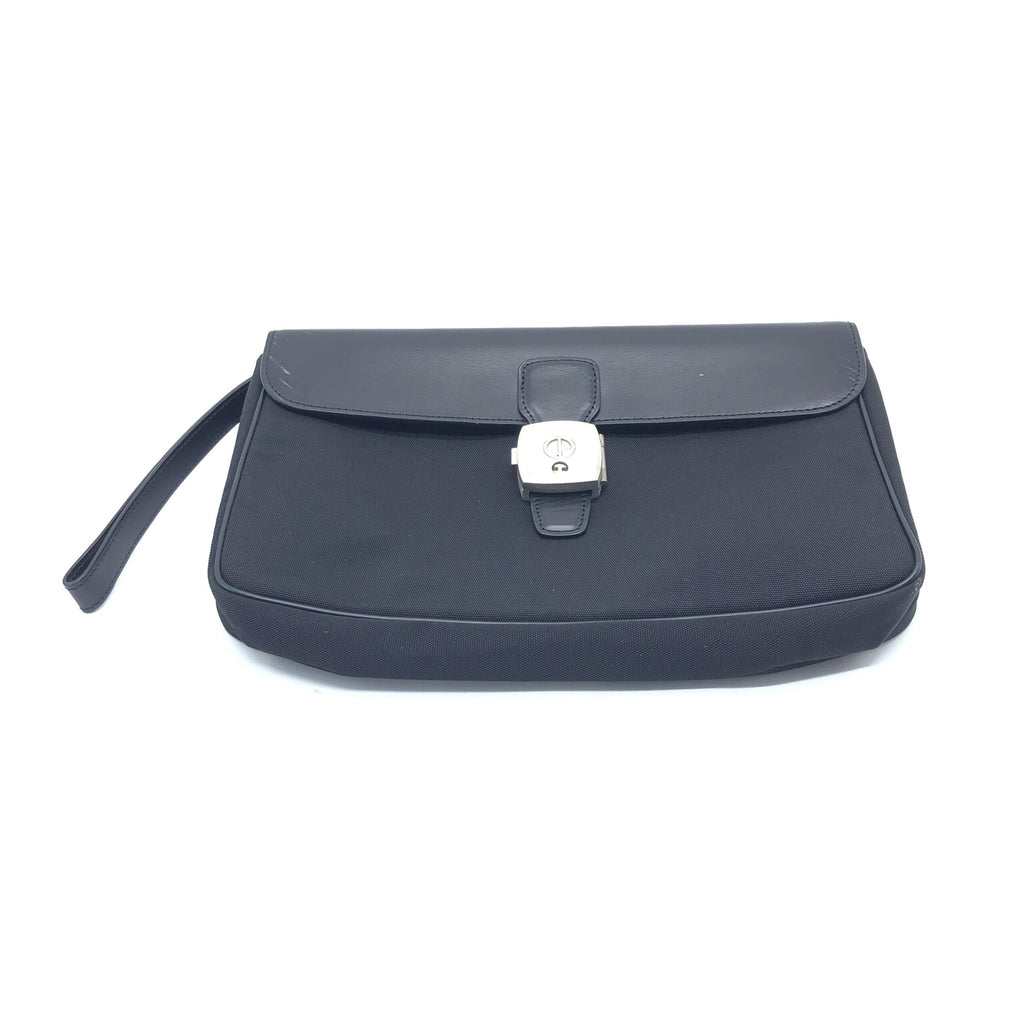 Black Leather Clutch Bag