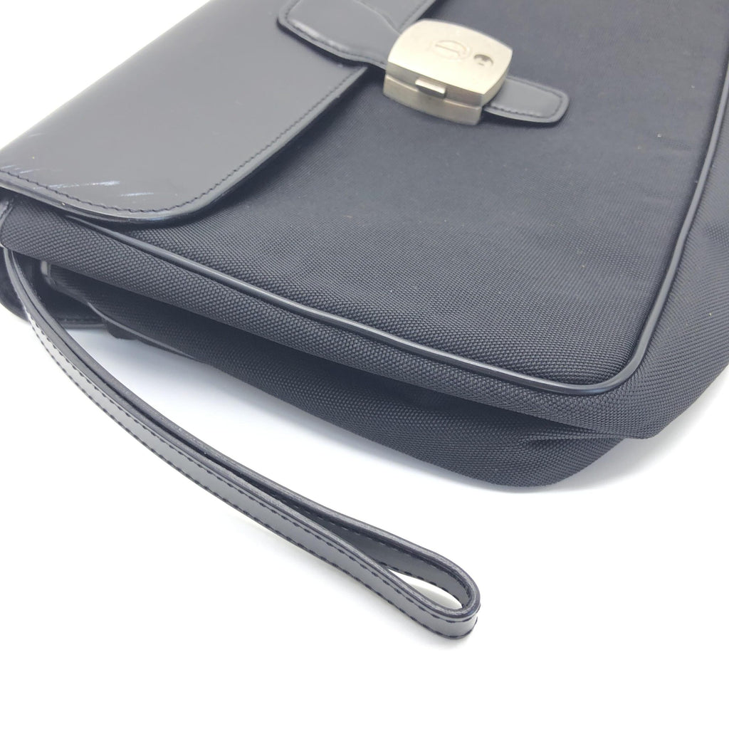 Black Leather Clutch Bag