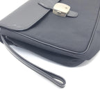 Black Leather Clutch Bag