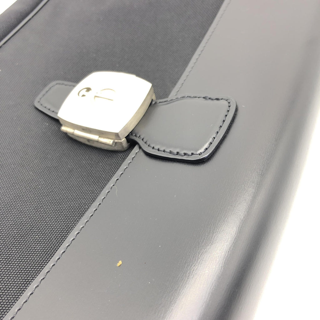 Black Leather Clutch Bag