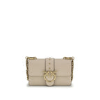 Beige Calf Leather Bos Taurus Shoulder Bag