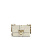 Beige Calf Leather Bos Taurus Shoulder Bag