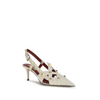 Beige Goatskin High Heel Pumps