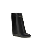 Black Calf Leather Bos Taurus Ankle Boots