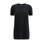 Black Wool Casual Dress