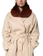 Brown Mink Fur Collar Women Neck Wrap 60cm x 14cm  Scarf