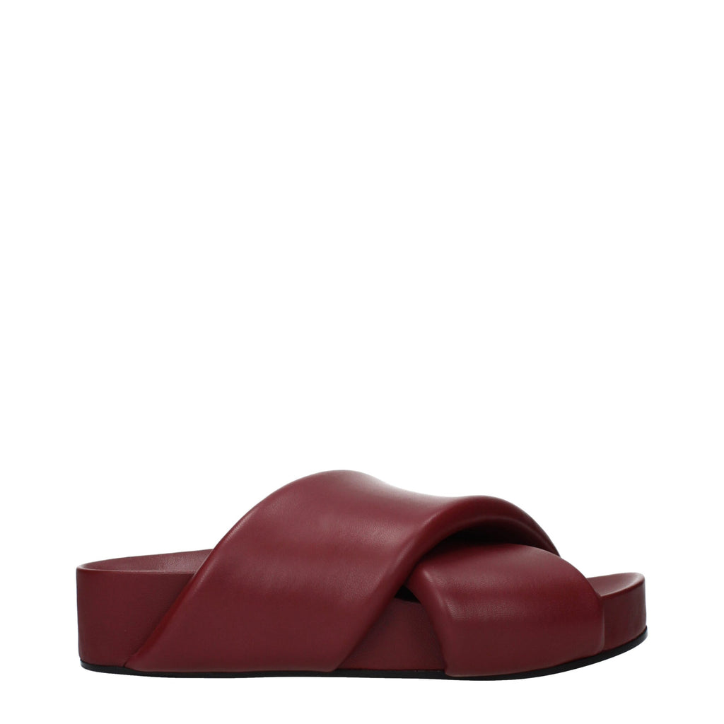 Red Leather Slippers