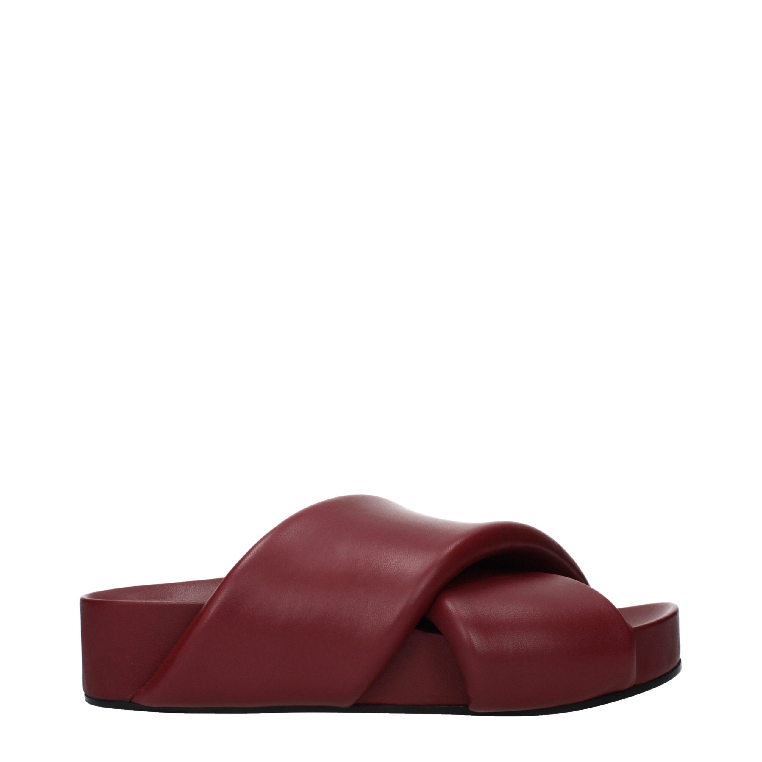 Red Leather Slippers