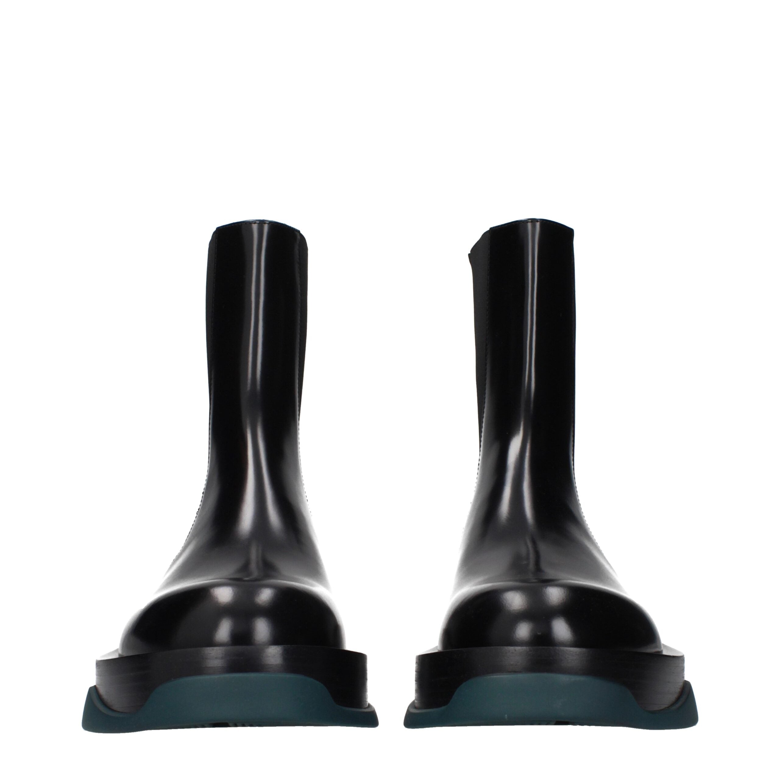 Black Leather Ankle Boots